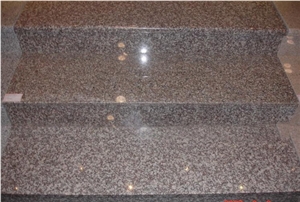 Best Quality China Peach Blossom Red Pink Sesame G664 Granite Stairs,Cut for Granite Steps Staircase Wall Covering Granite Flooring Granite Pattern Gofar