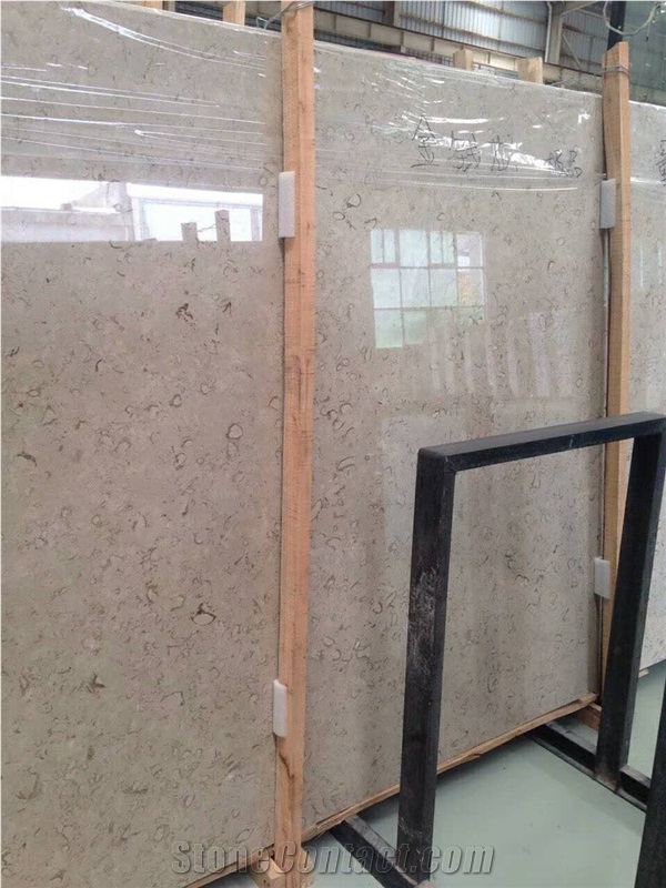 Best Quality Iran Cream Fossil Beige Limestone Tiles Slabs Panel Cuts for Flooring Limestone Wall Covering Shell Stones Limestone French Pattern Gofar