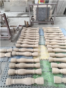 Discount Beauty Portugal Beige Balustrade Railings Handrail Railings Coral Stone Ralings Baluster Gofar