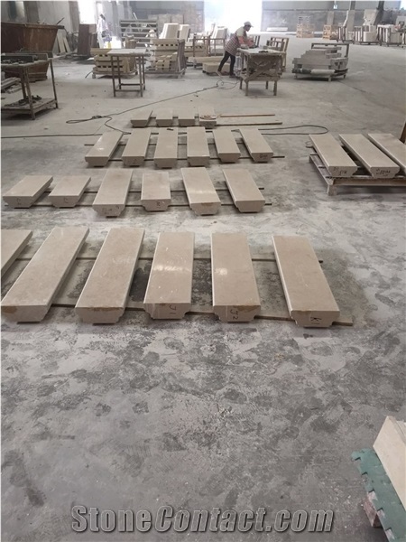 Discount Beauty Portugal Beige Limestone Panel Cuts Stairs Flooring Stepping, Shell Stones Coral Stone Limestone Floor Paving Deck Stairs Gofar