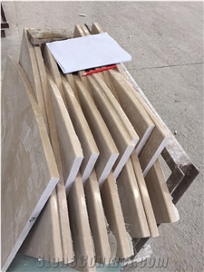 Discount Beauty Portugal Beige Limestone Panel Cuts Stairs Flooring Stepping, Shell Stones Coral Stone Limestone Floor Paving Deck Stairs Gofar