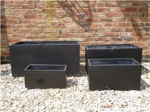 Discount Black Slate Planter Exterior Garden Flower Pot Flower Stand Planter Boxes Planter Pots Exterior Planters Outdoor Planters Gofar