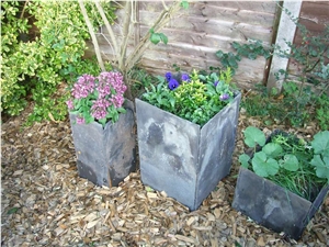 Discount Rust Beige Slate Planter Exterior Garden Flower Pot Flower Stand Planter Boxes Flower Vases Pots Exterior Planters Outdoor Planters Gofar