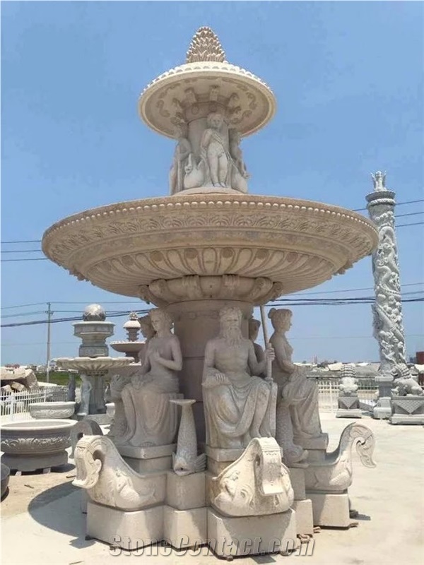G682 Granite Golden Garnet Sunset Rust Granite Landscaping Sculptured Fountain for Garden Exterior Rolling Sphere Fountains Gofar