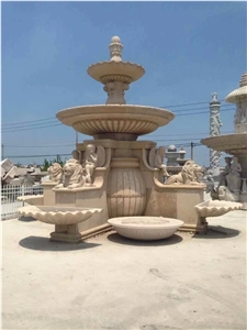 High Quality G682 Granite Golden Garnet Sunset Rust Granite Landscaping Sculptured Fountain for Garden Foutains Exterior Water Features Gofar