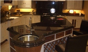 Polished Antique Brown Granite Kitchen Islands Countertops, Kitchen Bar Top Custom Countertops Kitchen Worktops Solid Surface Kitchen Top Gofar