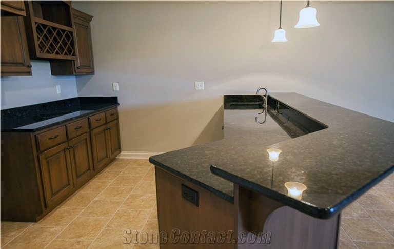 Polished Antique Brown Granite Kitchen Islands Countertops, Kitchen Bar Top Custom Countertops Kitchen Worktops Solid Surface Kitchen Top Gofar