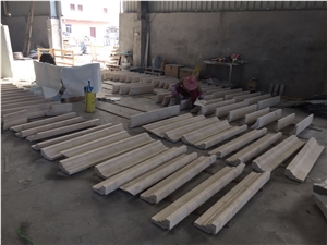 Polished Portugal Beige Limestone Interior Stone Molding Border,Pencil Liners Border Decos Trim Rope Molding Chair Rails Border Gofar