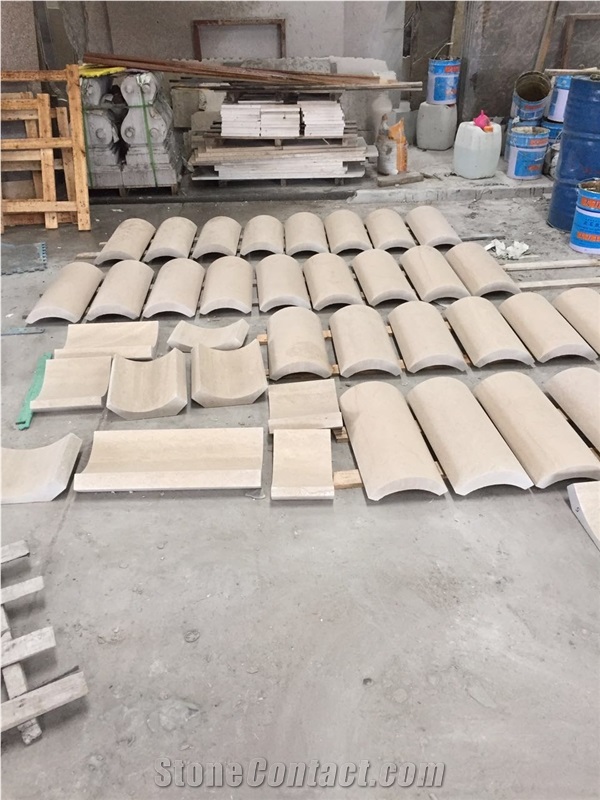 Polished Portugal Beige Limestone Interior Stone Molding Border,Pencil Liners Border Decos Trim Rope Molding Chair Rails Border Gofar