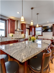 Polished Viscont Gray White Granite Dinner Tables Home Stone Furniture China Viscont White Granite,Viscon White Granite Islands Top