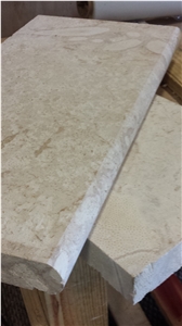 Dominican White Coral Pool Coping, Full Bull Nose