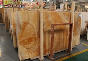 China Honey Onyx Agate Jade Gold Yellow Onix Big Slab Tile