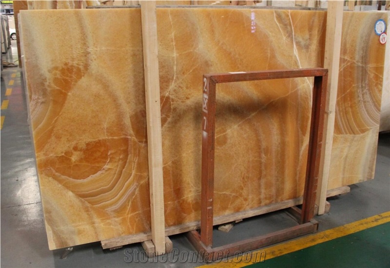 China Honey Onyx Agate Jade Gold Yellow Onix Big Slab Tile