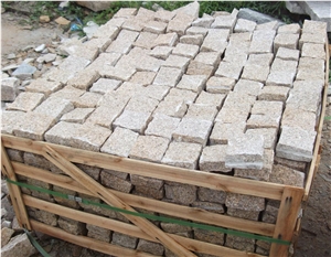 China G682 Yellow Granite,Cube Stone Paving Sets,Floor Covering,Garden Stepping Pavements,Walkway Pavers,Courtyard Road Pavers,Exterior Pattern