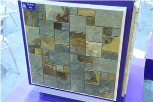 China Rust Slate Mosaic, Rustic Slate,In China Stone Market,Swimming Pool Mosaic Tiles,23x23,Mosaic Tiles with Pattern