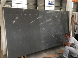 Hot Sale Quartz Stone Slabs,Cheapest Black Quartz,Quartz Stone Tops,Artificial Stone Slabs,Engineered Stone,Black Quartz with Mirror