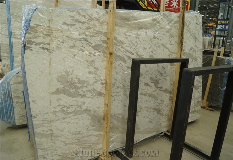 Ionia White Marble Egeo Ondulato Semi White Cloudy Fantasy