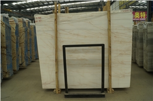 Marmara Dolomite Marble Spider Red Line White Slab
