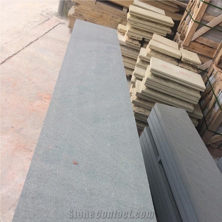 Black Sandstone Flamed Surface for Swimming Pool Coping