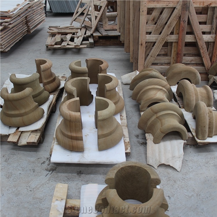 Building Exterior Decoration Hand-Craved Sandstone Stone for Building