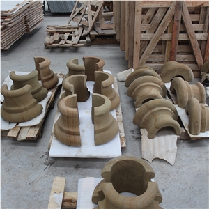 Building Exterior Decoration Hand-Craved Sandstone Stone for Building