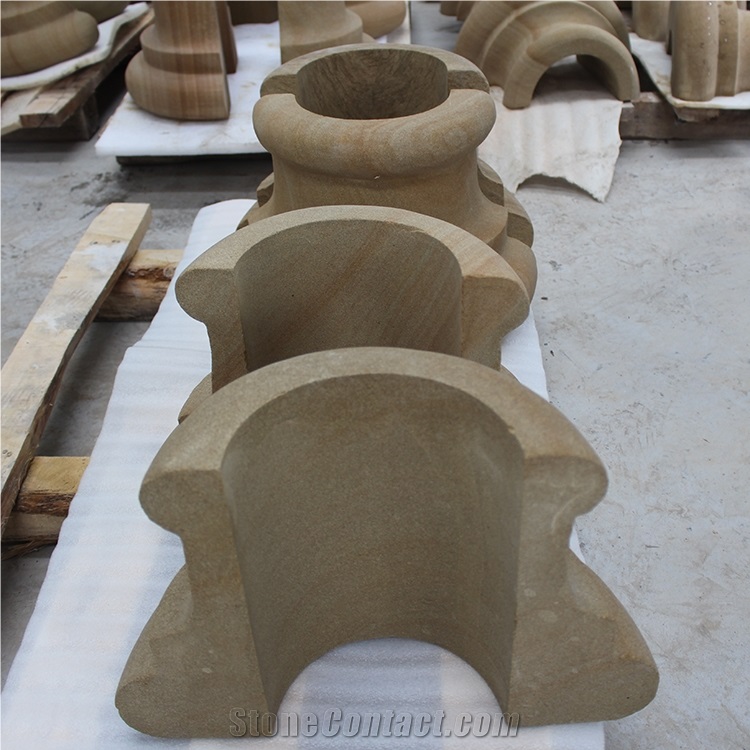 Building Exterior Decoration Hand-Craved Sandstone Stone for Building
