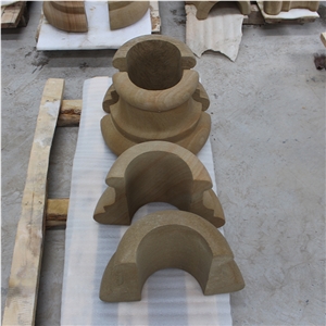 Building Exterior Decoration Hand-Craved Sandstone Stone for Building