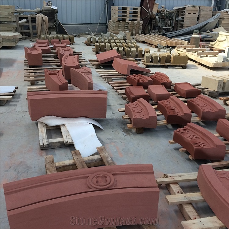 Building Exterior Decoration Hand-Craved Sandstone Stone for Building