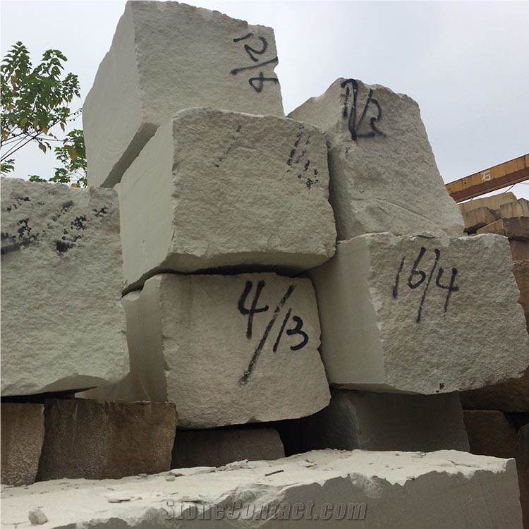 Chinese White Sandstone Block Factory Direct Sale