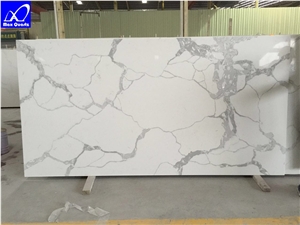 Artficial Statuario Quartz Stone Surface Slab,Cut to Size Tiles,Engineered Stone Walling