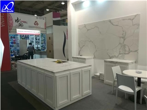 Artficial Statuario Quartz Stone Surface Slab,Cut to Size Tiles,Engineered Stone Walling