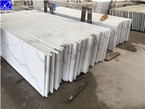 Artficial Statuario Quartz Stone Surface Slab,Cut to Size Tiles,Engineered Stone Walling