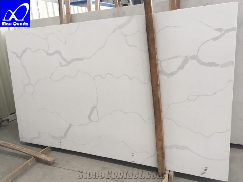 Artificial Luna Quartz Stone Slabs,Super White Quartz Stone for Countertop,Kitchen Top, Bathroom Top,Vanity Top,Service Top,Office Top,Furniture Top