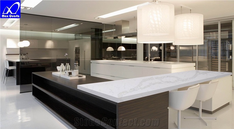 Nu Stone Quartz Kitchen Countertop Engineered Stone Worktops for Multifamily Projects