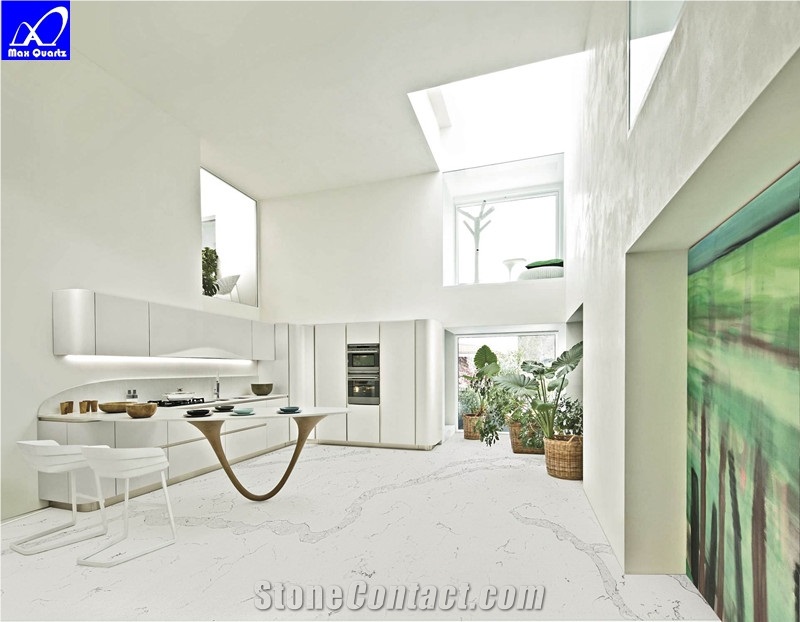 Nu Stone Quartz Kitchen Countertop Engineered Stone Worktops for Multifamily Projects
