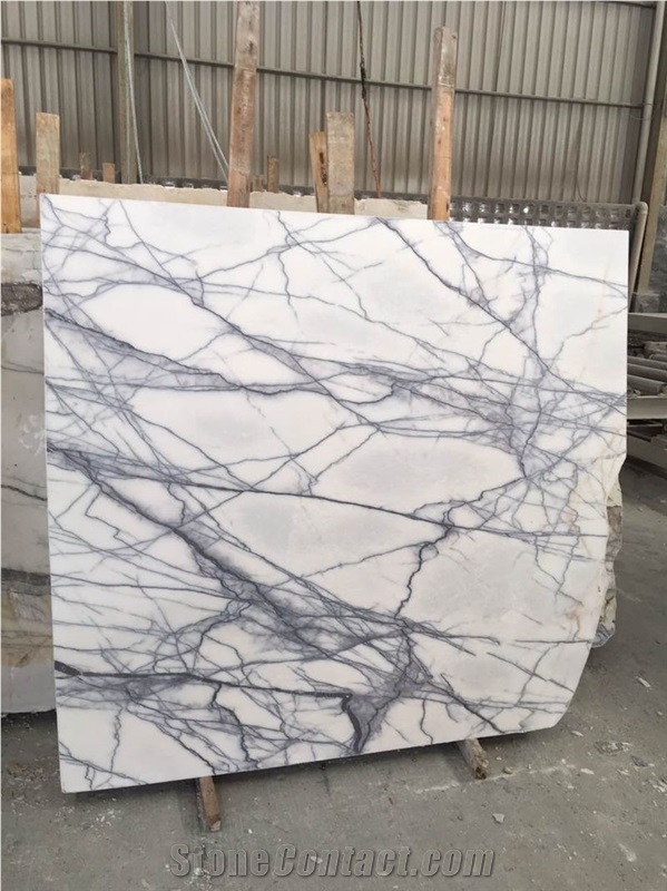Afyon Violet Marble Slabs & Tiles, Lilac White Marble for Floor/Wall Tiles