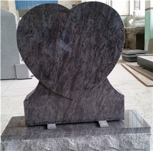 Bahama Blue Heart Style Tombstone & Monument