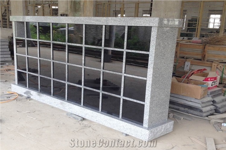 Absolute Black Granite Columbarium, Cemetery Cremation Columbarium Design for Urns