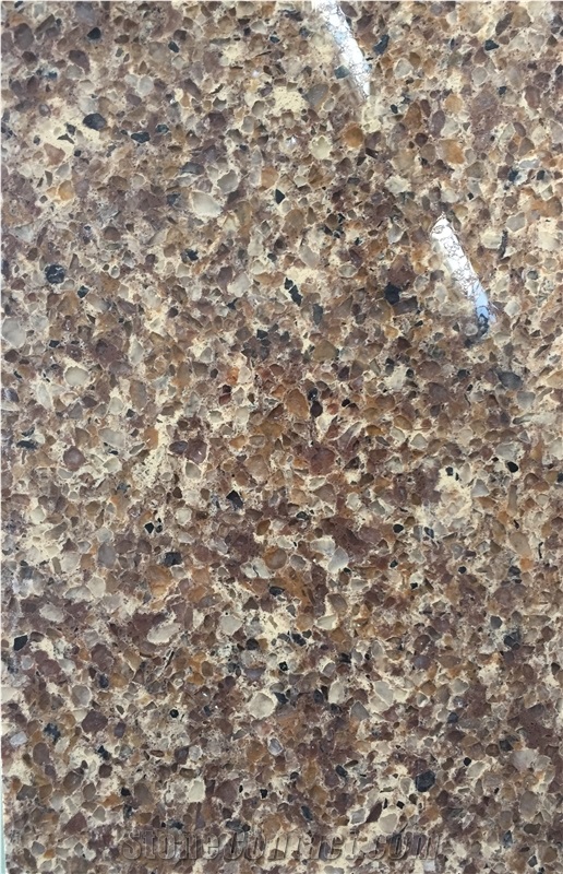 Brown Artificial/Engineered Quartz Stone/Slabs,Muti Colors, Quartz Particles,1.5cm, 2cm,3cm