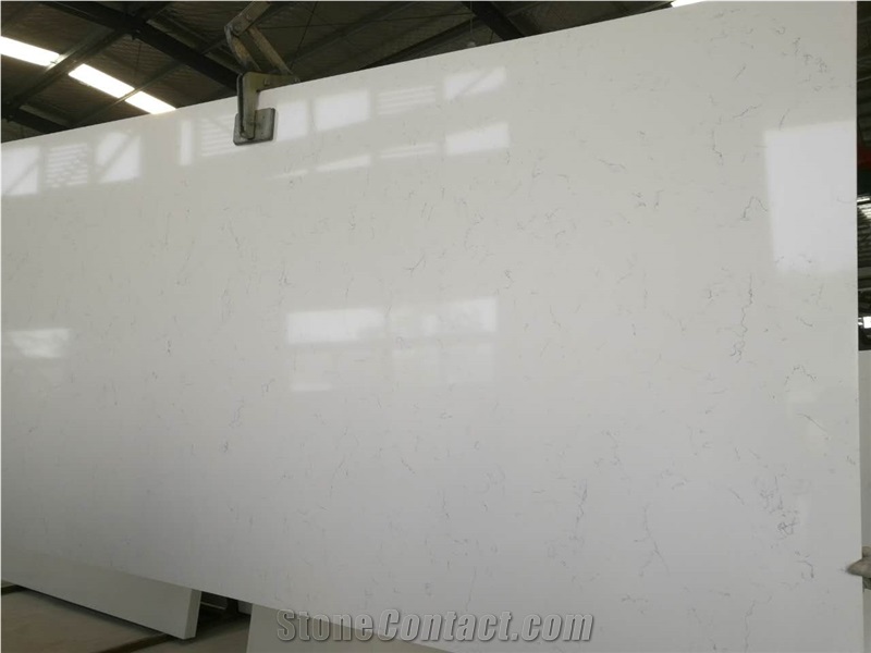Carrara White, Marble Look, Artificial/Engineered Quartz Stone/Slabs, 2cm,3cm, Gt8111