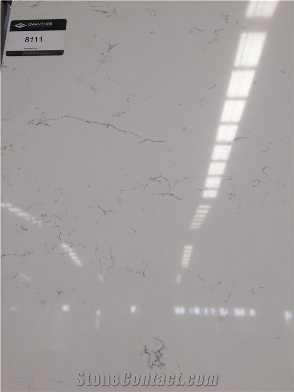 Carrara White, Marble Look, Artificial/Engineered Quartz Stone/Slabs, 2cm,3cm, Gt8111