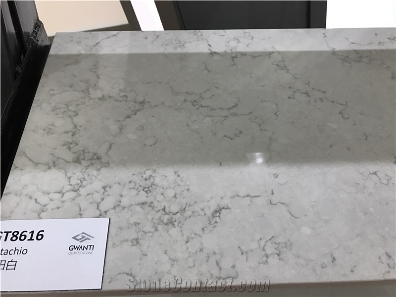 Carrara White, Marble Look, Artificial/Engineered Quartz Stone/Slabs, 2cm,3cm, Gt8616