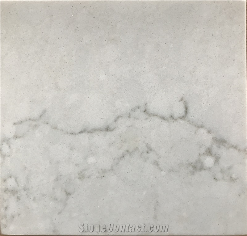 Carrara White, Marble Look, Artificial/Engineered Quartz Stone/Slabs, 2cm,3cm, Gt8616