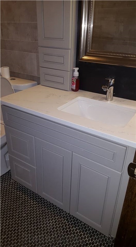 White Quartz Stone Vanity Tops