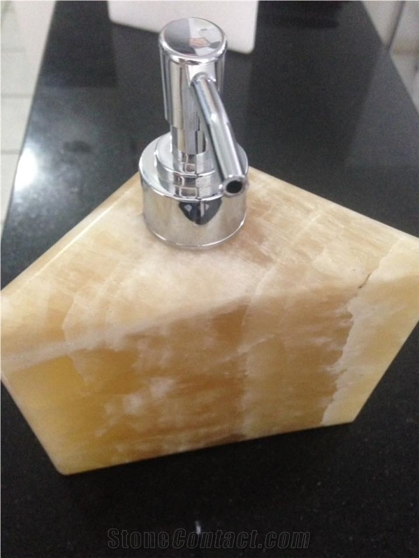 Marmo Onyx White Bath Accessories, Dispenser