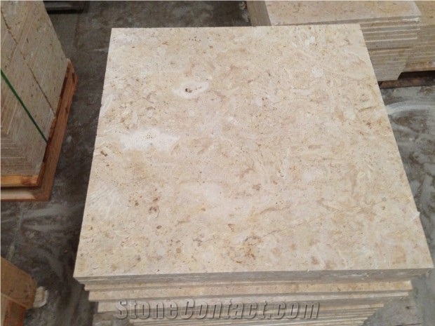 Calypso Coral Stone Wall Tiles, Sawn Cut