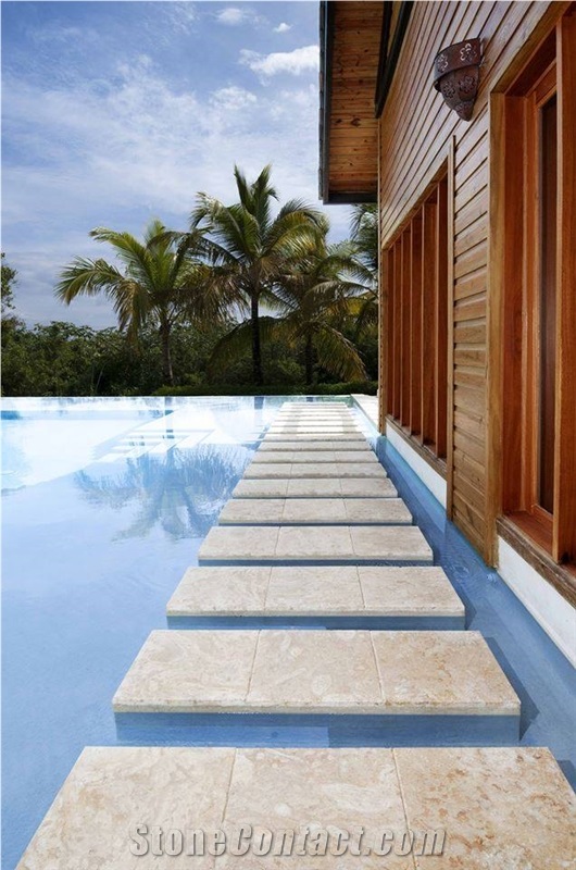 Dominican White Coral Swimming Pool Pavers