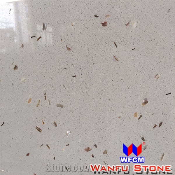 Chinese Prefab Polish Grey Quartz Kitchen Countertops