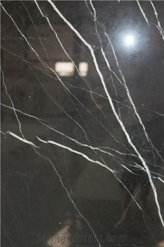 Black Nero Marquina, China Black Marble Slabs & Tiles, Factory Price with High Quality