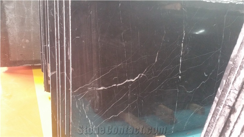 Black Nero Marquina, China Black Marble Slabs & Tiles, Factory Price with High Quality